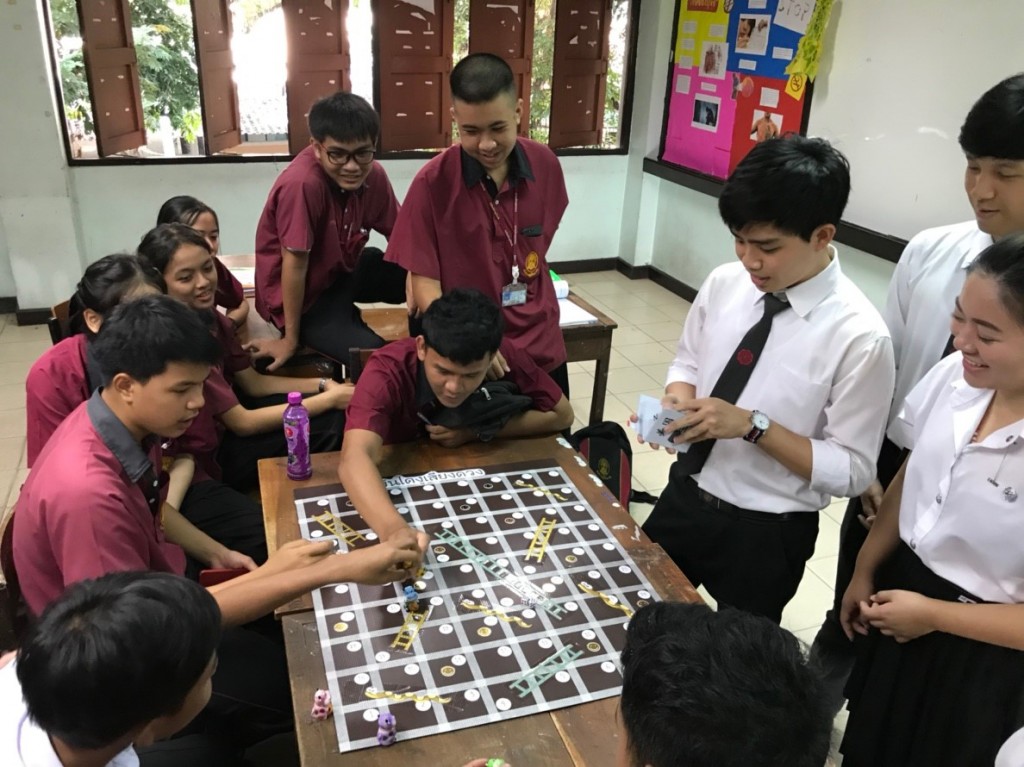 the project's activity at a school