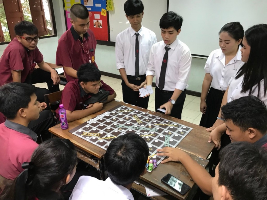 the project's activity at a school