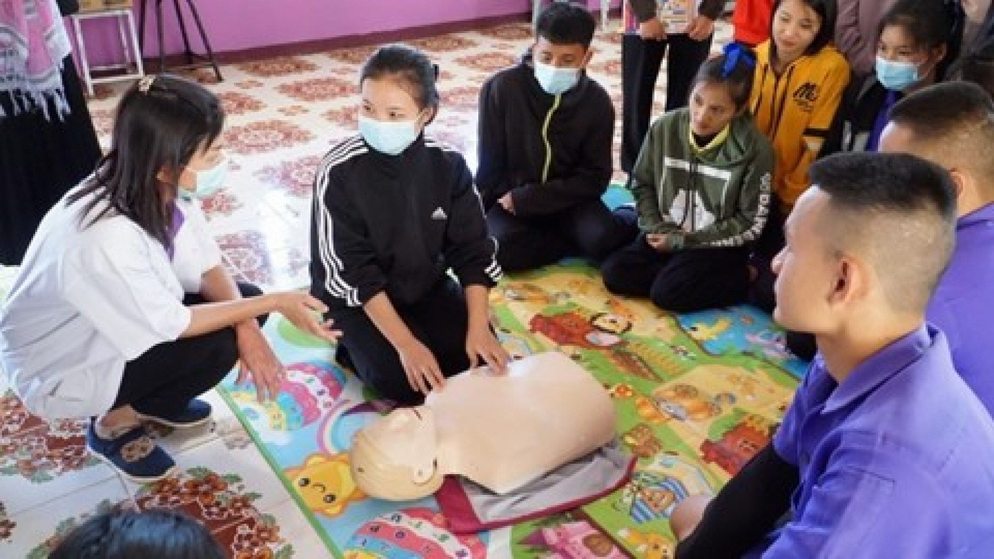 PCMC volunteers provided knowledge on basic life support for the secondary and elementary school students.